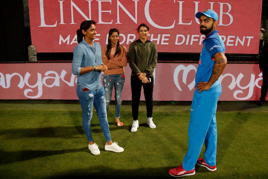 Harmanpreet Kaur, Smriti Mandhana and Virat Kohli